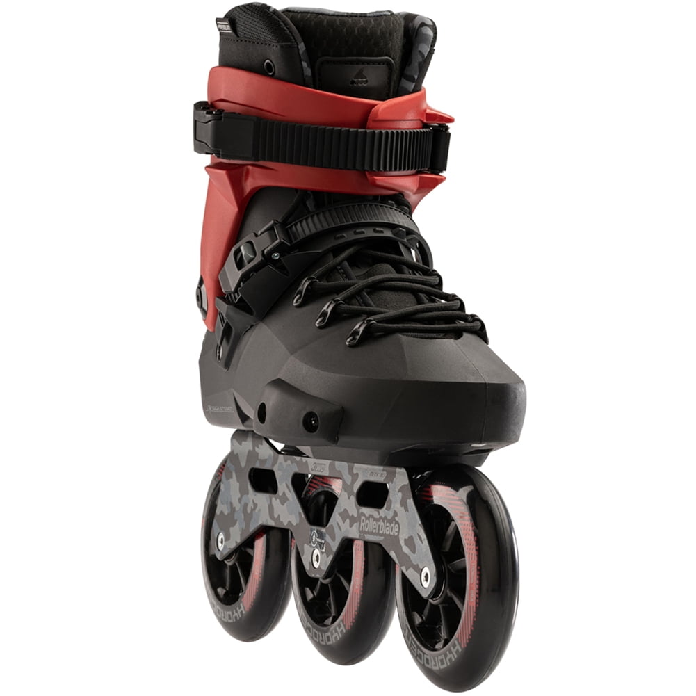 ROLLERBLADE Adult Unisex Twister 110 Inline Skates, Color: Black/Red, Size: 11/11.5