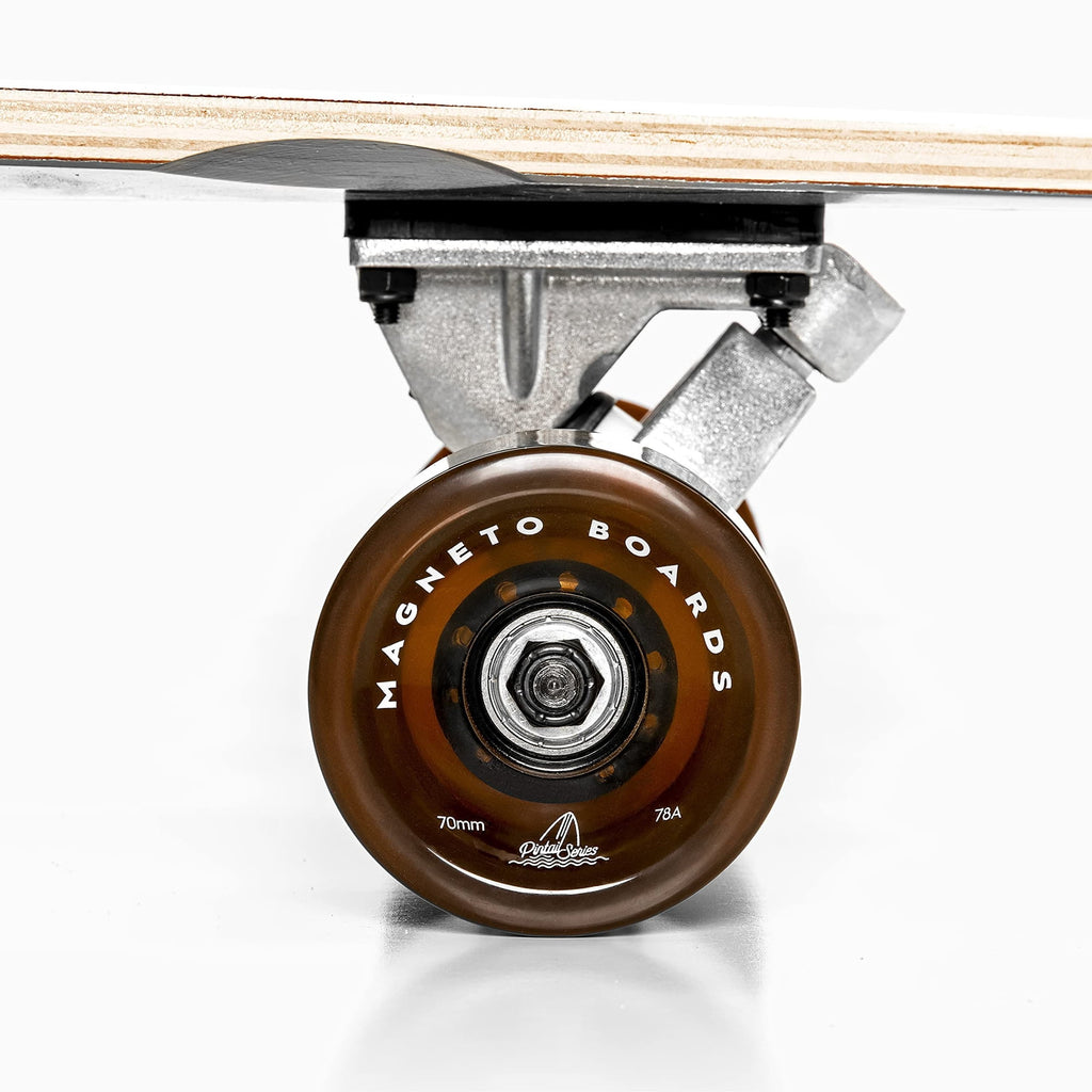 Magneto 40-inch Pintail Cruiser Longboard Skateboard - Hard Maple Core Long Board Deck for Commuting, Cruising, Carving - Suitable for Adults, Teens & Kids (Swallow)