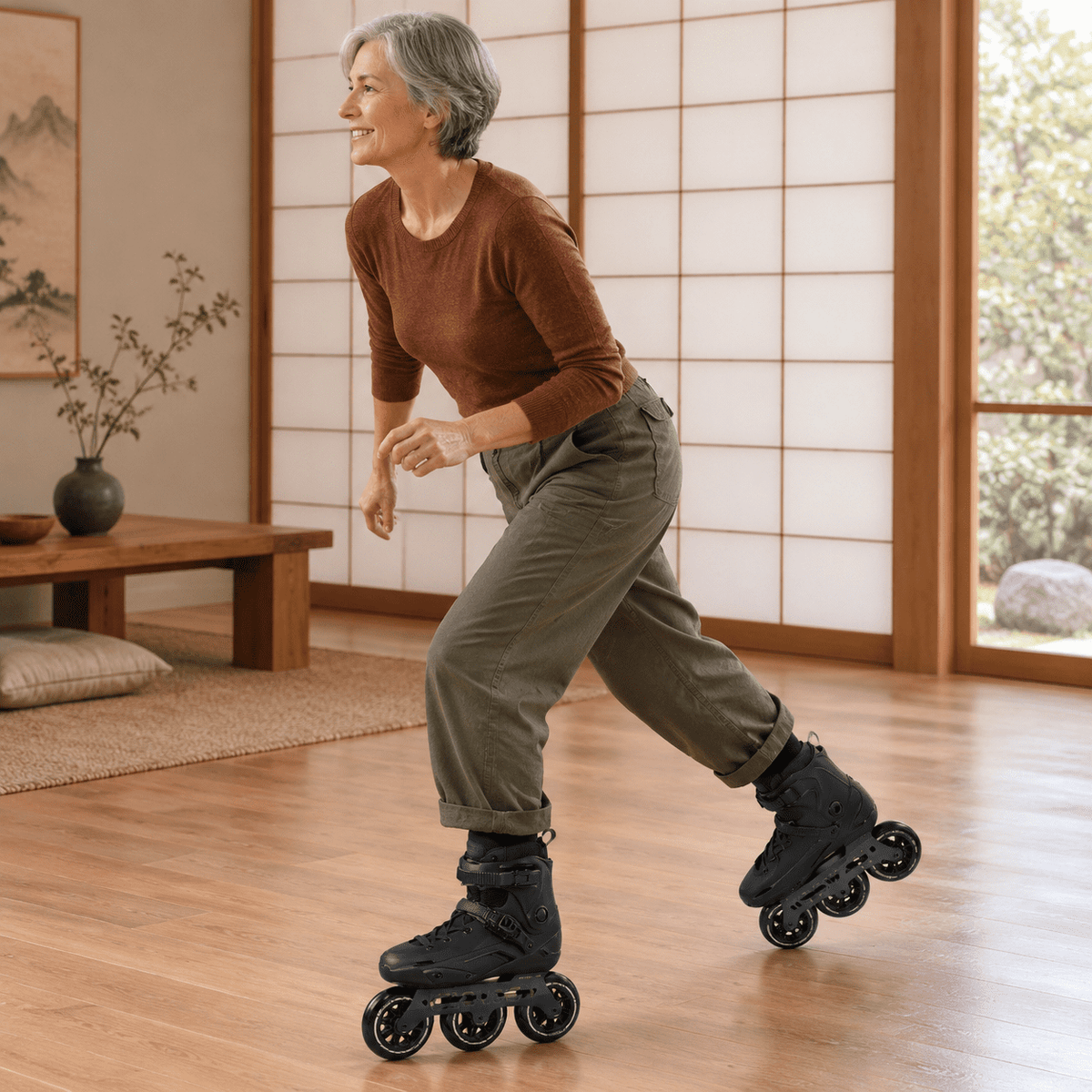 Adult Inline Skates, 3-Wheel High Performance Roller Skates for Men and Women, Size USM13.5-14.5/USL14.5-15.5
