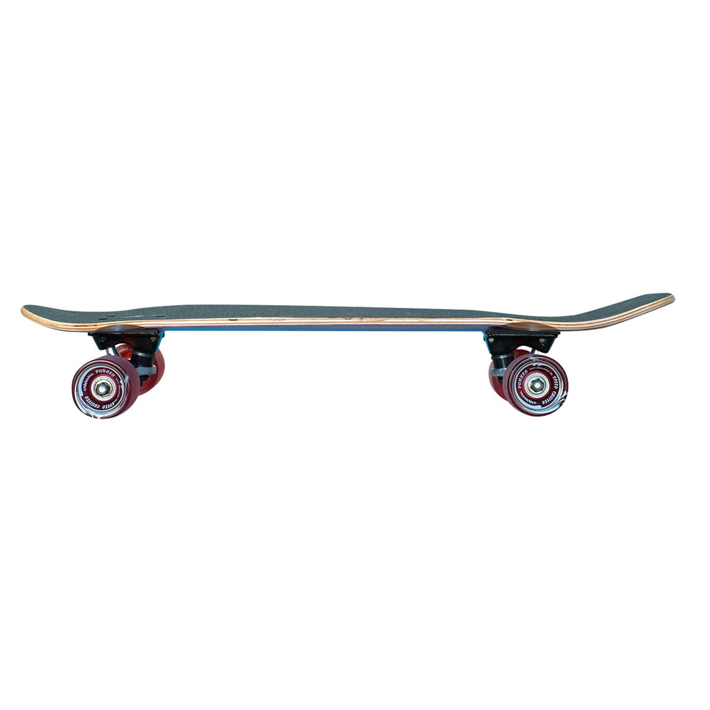 Yocaher Complete Mini Cruiser Graphic Longborad skateboard 27“ x 8" - Flaming Tiger