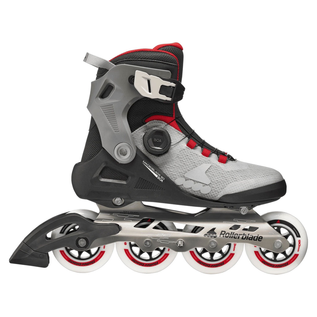 ROLLERBLADE Men's Macroblade 90 BOA Inline Skates, Color: Black/Gray/Red, Size: 9/9.5