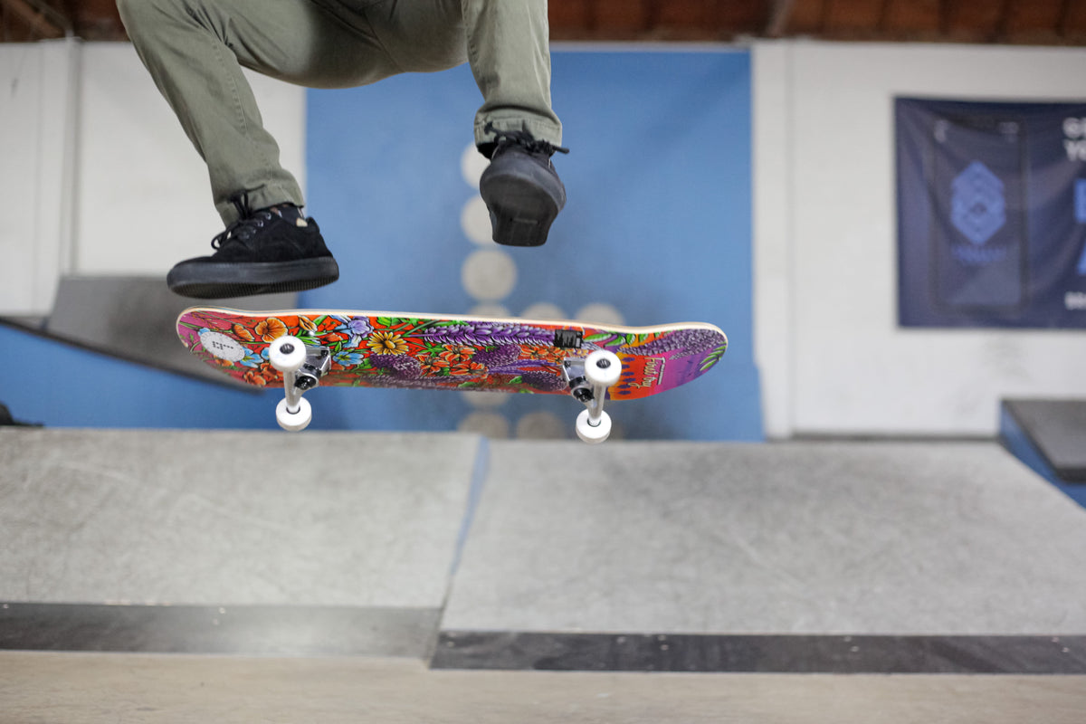 Braille Skateboarding - Multicolor, 31 In. x 7.75 In. Complete Skateboard, with 7-Ply Maple Deck and Abec-7 Bearings