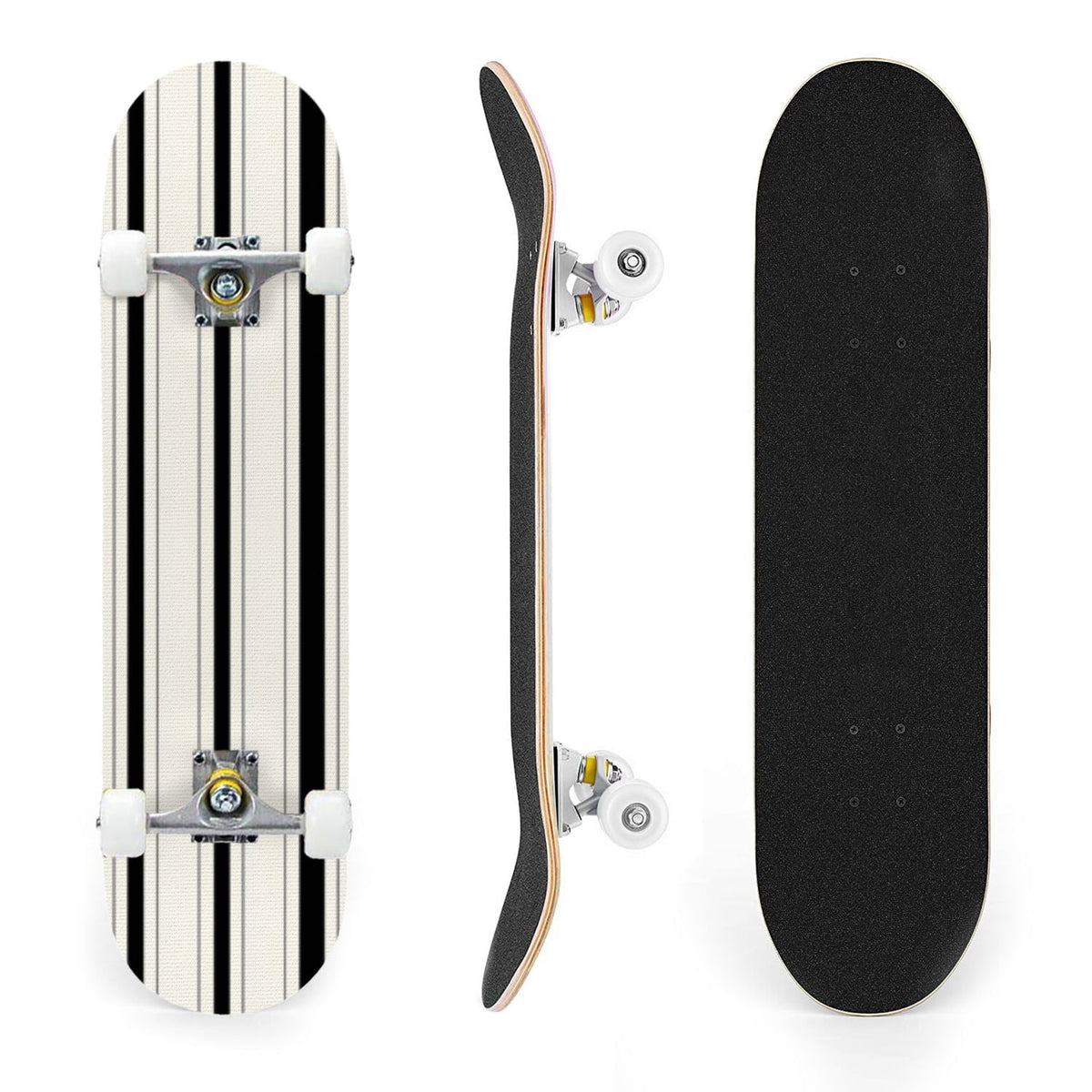31"x8" Complete Skateboards for Beginners,Bold Stained Glass Western Double Kick 7 Ply Canadian Maple Deck Skateboard with Wheels, Gifts for Kids Teens