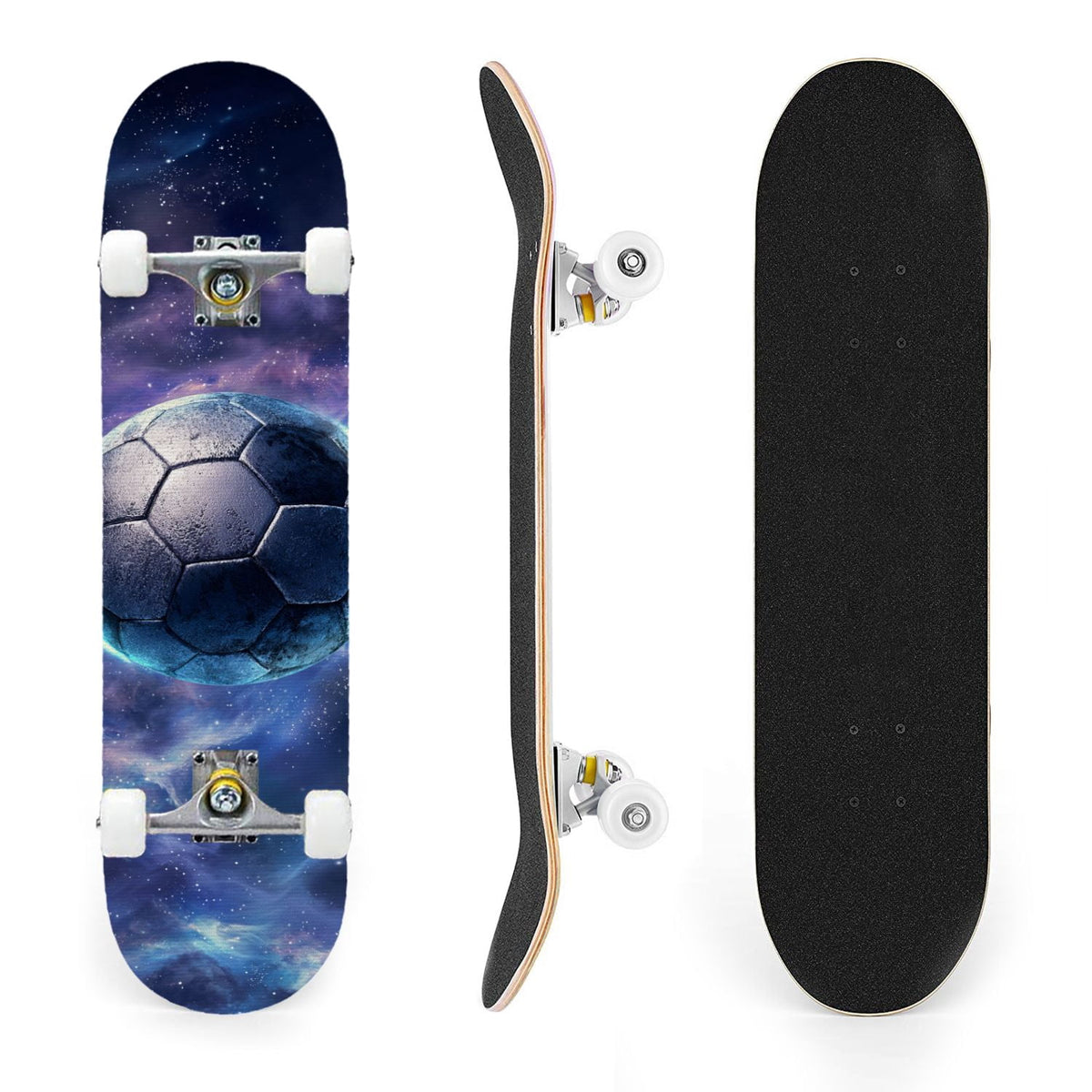 31"x8" Complete Skateboards for Beginners,baseball stadium giant baseballs sunset sky Double Kick 7 Ply Canadian Maple Deck Skateboard with Wheels, Gifts for Kids Teens