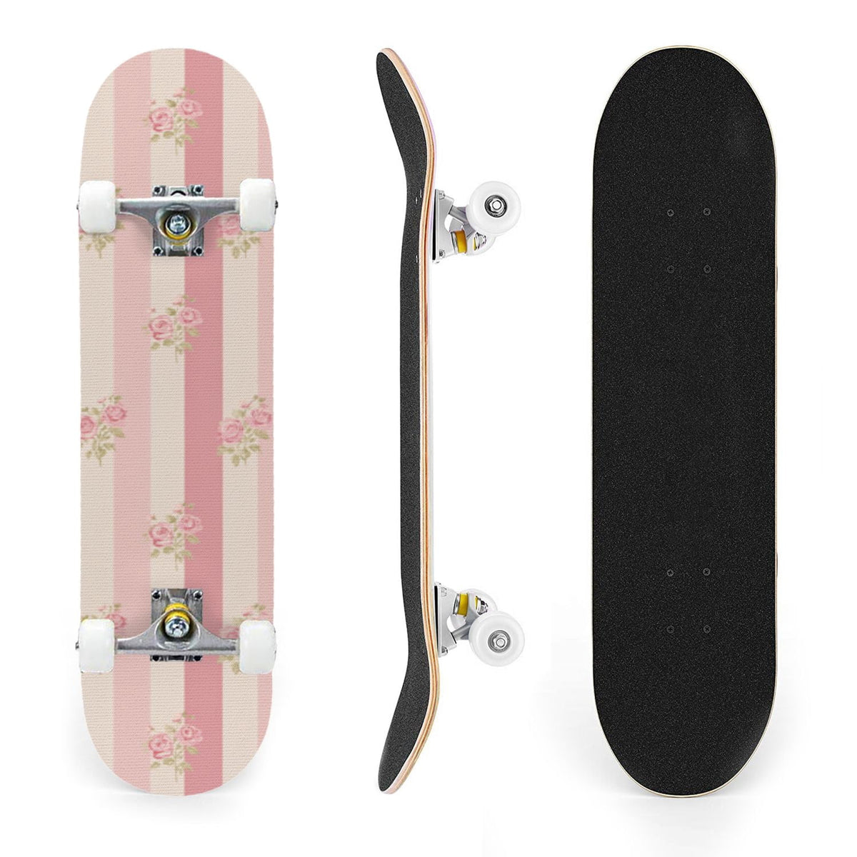 31"x8" Complete Skateboards for Beginners,Barn Windmill Artwork Rustic Barn Wood Farm Windmill Double Kick 7 Ply Canadian Maple Deck Skateboard with Wheels, Gifts for Kids Teens