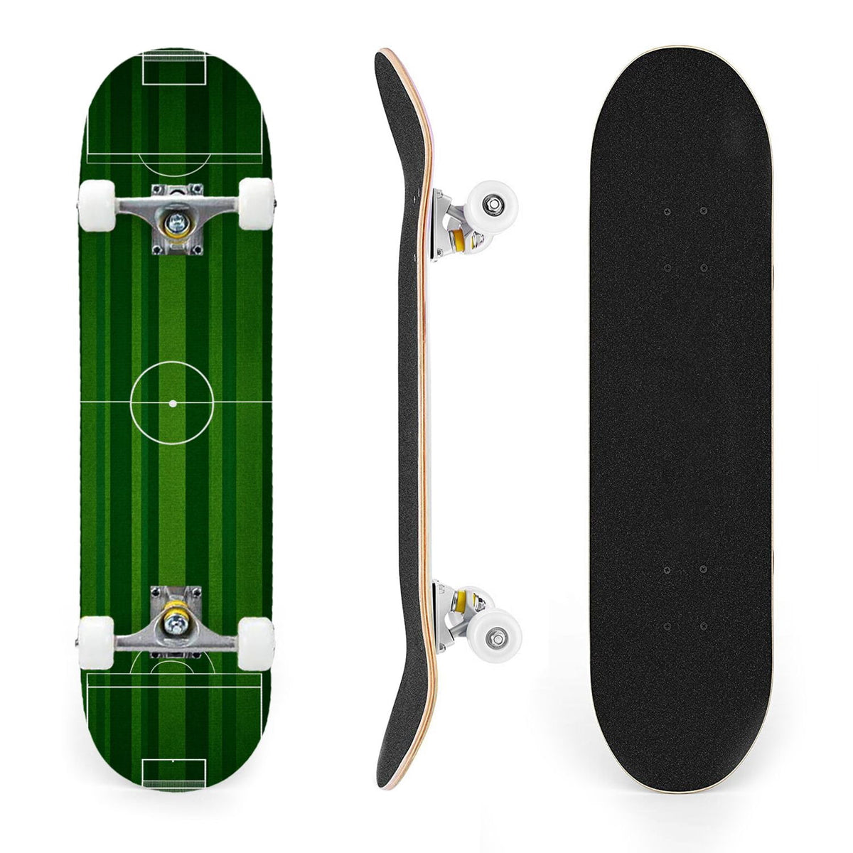 31"x8" Complete Skateboards for Beginners,baseball stadium giant baseballs sunset sky Double Kick 7 Ply Canadian Maple Deck Skateboard with Wheels, Gifts for Kids Teens