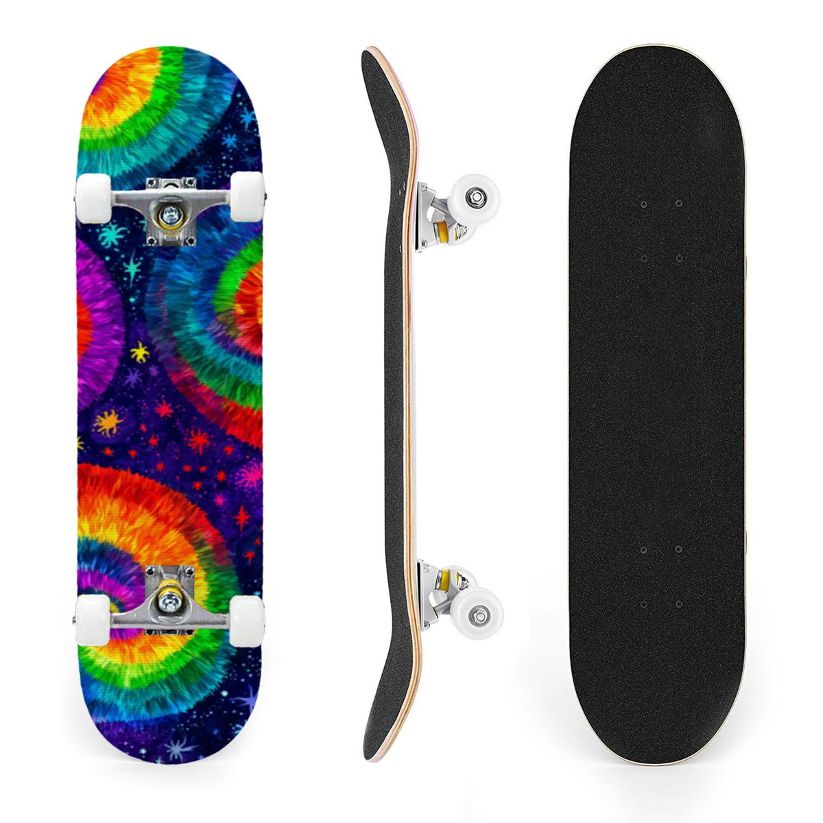 31"x8" Complete Skateboards for Beginners,Barn Windmill Artwork Rustic Barn Wood Farm Windmill Double Kick 7 Ply Canadian Maple Deck Skateboard with Wheels, Gifts for Kids Teens