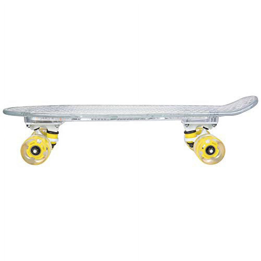 Rekon 22" Complete LED Light Up Mini Cruiser Skateboard (Clear Green)