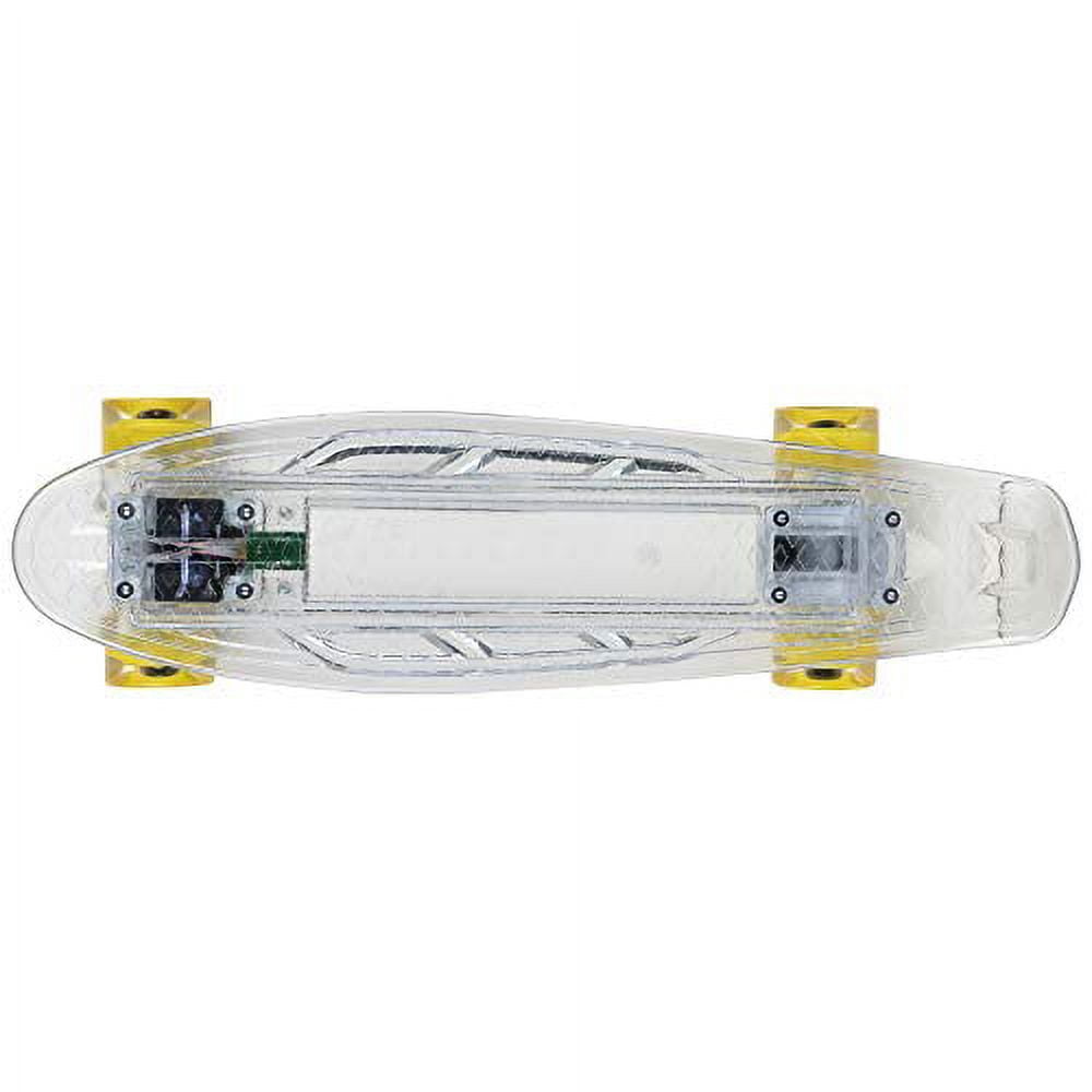 Rekon 22" Complete LED Light Up Mini Cruiser Skateboard (Clear Green)