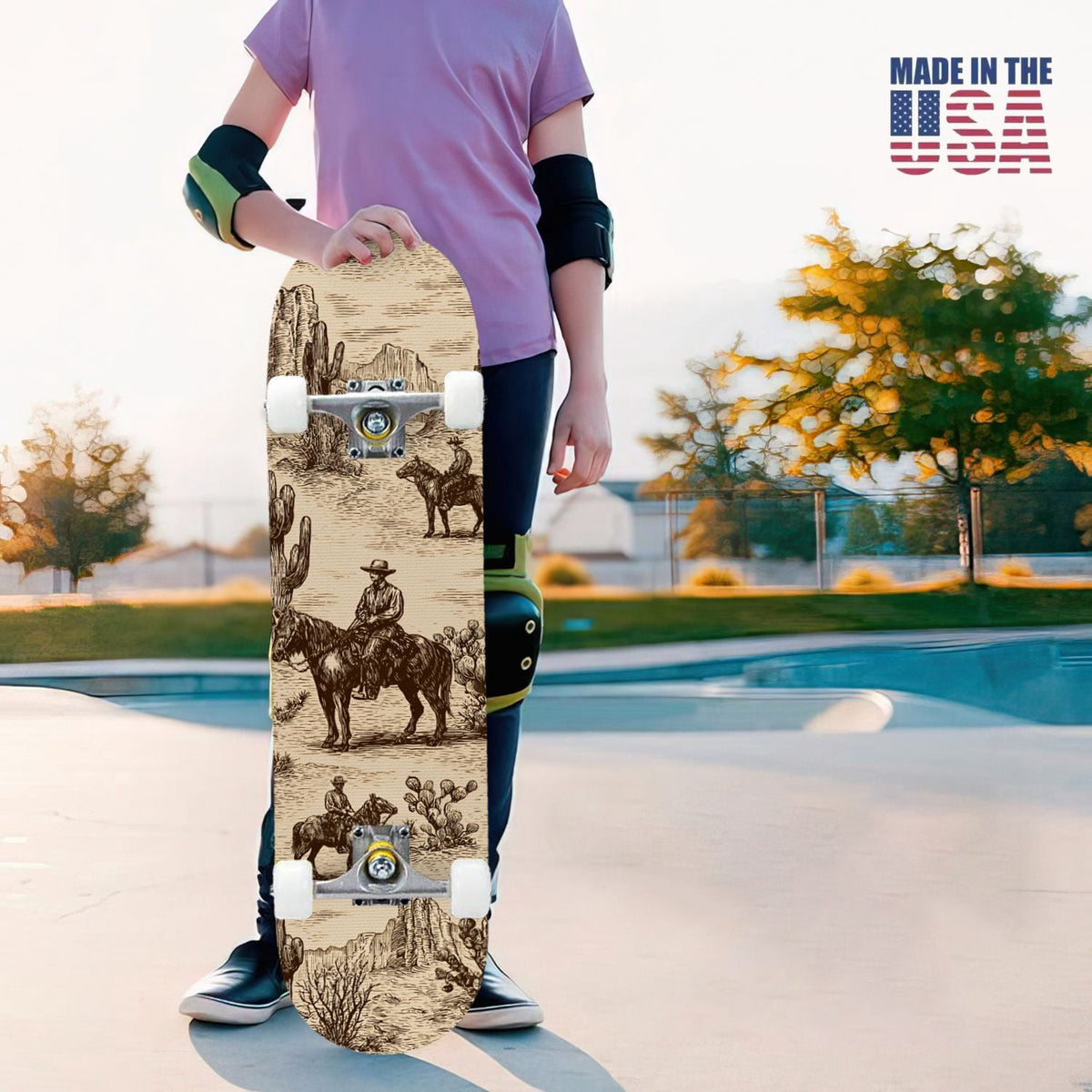31"x8" Complete Skateboards for Beginners, Turquoise Flowers Teal Daisy Flower Butterfly Blue Romantic Double Kick 7 Ply Canadian Maple Deck Skateboard with Wheels, Gifts for Kids Teens