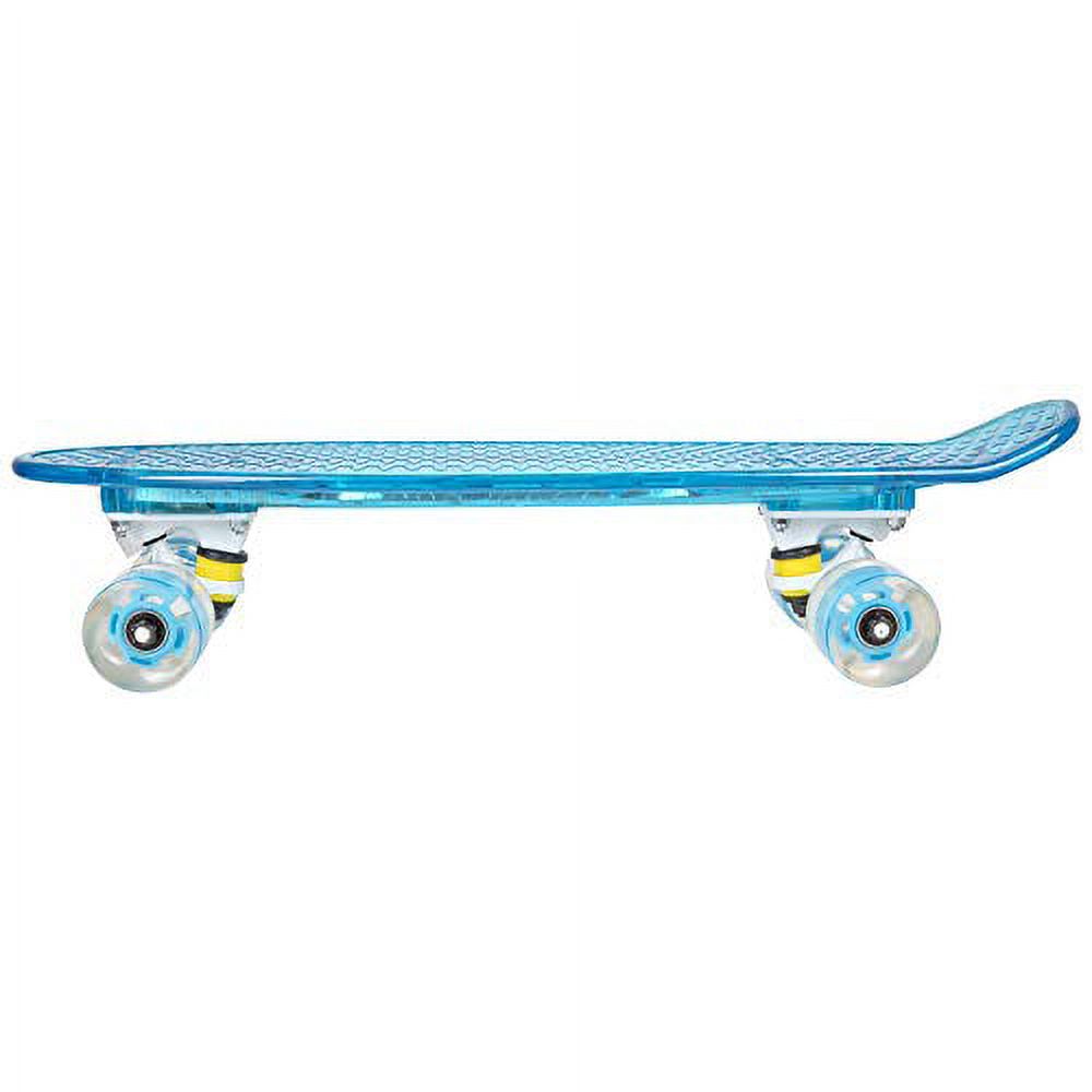 Rekon 22" Complete LED Light Up Mini Cruiser Skateboard (Clear Green)