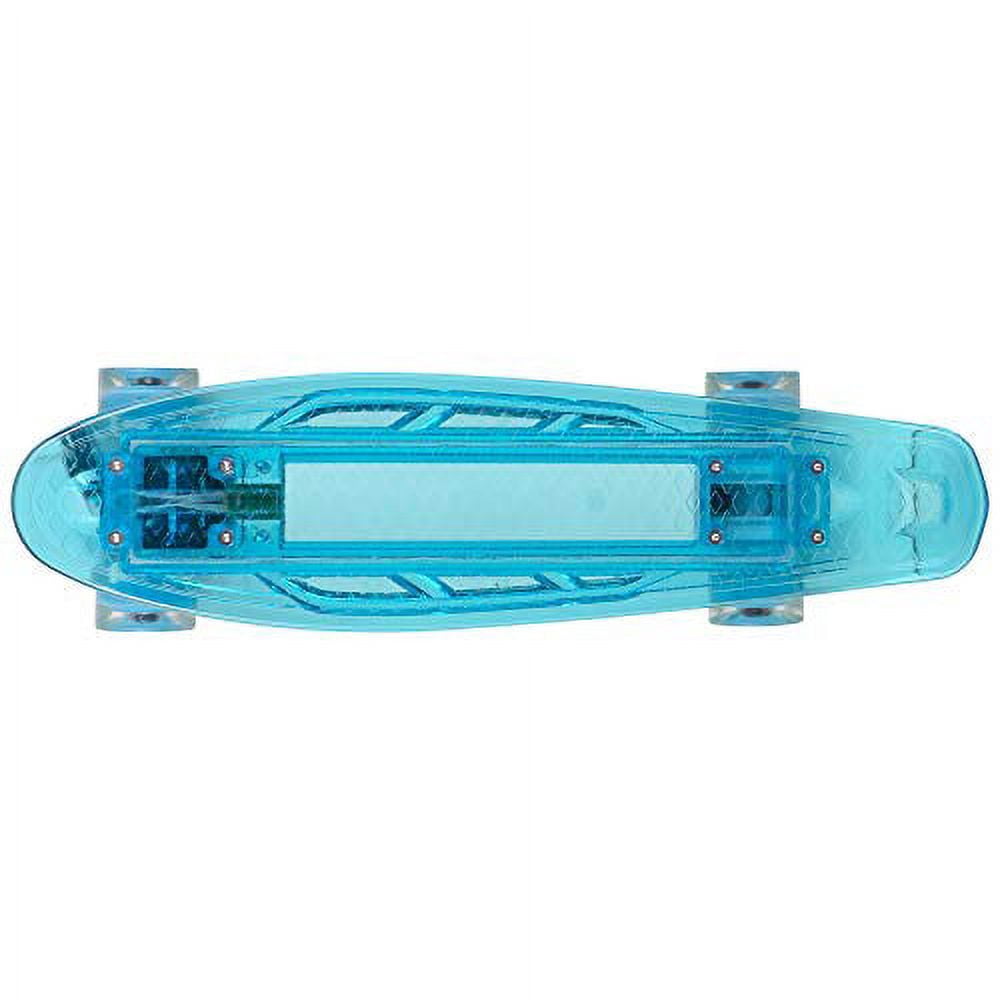 Rekon 22" Complete LED Light Up Mini Cruiser Skateboard (Clear Green)