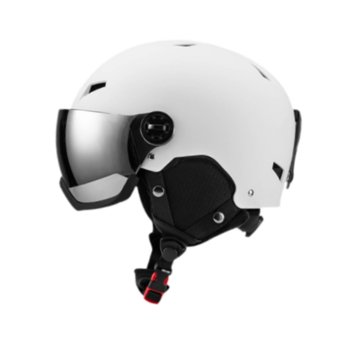 figatia Snowboard Helmet Ski Helmet with Goggles Headgear with Ski Goggles Ear Cover Warm Shockproof Windproof Snow Helmet Ski Helmet L Dark Grey
