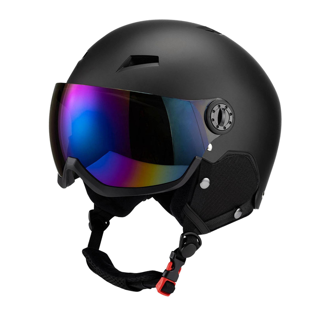 figatia Snow Sports Helmet Windproof Breathable Snowboard Helmet Protection Goggles for Adults for Skateboarding Winter Sports Black S