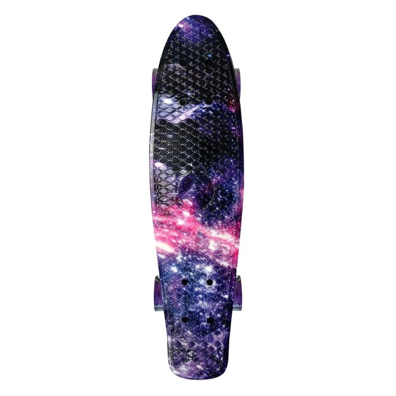CEORPER 22inch Complete Mini Cruiser Skateboard Longboard Flashing Wheels Fish Skate Board for Adults Kids Teens