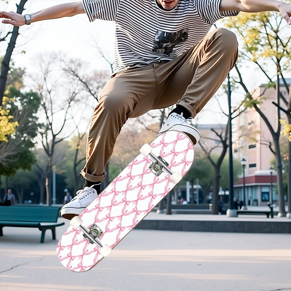 31"x8" Complete Skateboards for Beginners, Abstract Black Hexagon Honeycomb Glowing Blue Neon Geometric Double Kick 7 Ply Canadian Maple Deck Skateboard with Wheels, Gifts for Kids Teens