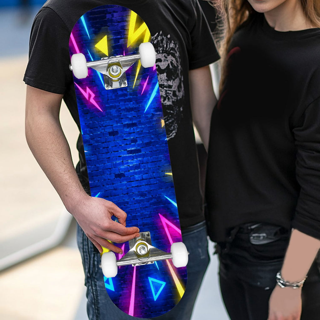 Complete Skateboard Vibrant Comic Eye 31 Inch 7-Ply Maple Skateboard with PU Wheels and Aluminum Trucks, Ready-to-Ride Skateboard for Beginners, Teens and Adults