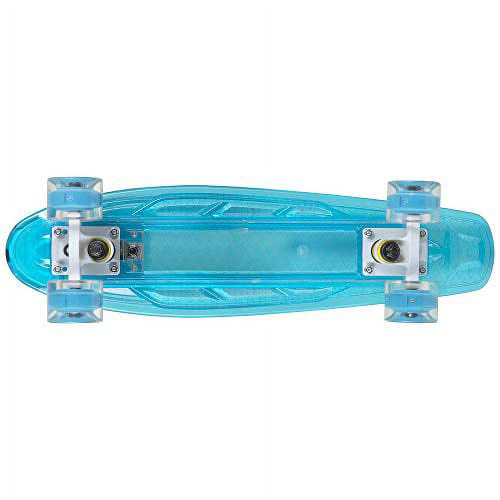 Rekon 22" Complete LED Light Up Mini Cruiser Skateboard (Clear Green)