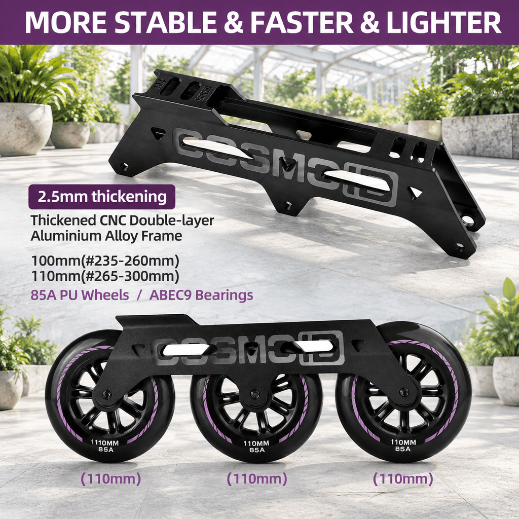 Adult Inline Skates, 3-Wheel High Performance Roller Skates for Men and Women, Size USM13.5-14.5/USL14.5-15.5