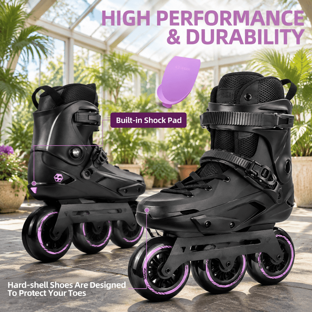 Adult Inline Skates, 3-Wheel High Performance Roller Skates for Men and Women, Size USM13.5-14.5/USL14.5-15.5