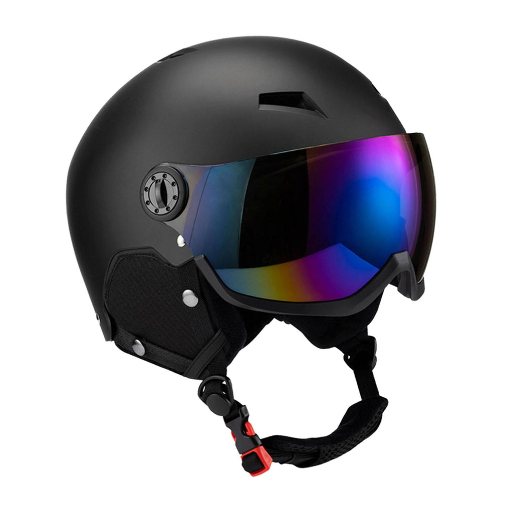 figatia Snow Sports Helmet Windproof Breathable Snowboard Helmet Protection Goggles for Adults for Skateboarding Winter Sports Black S