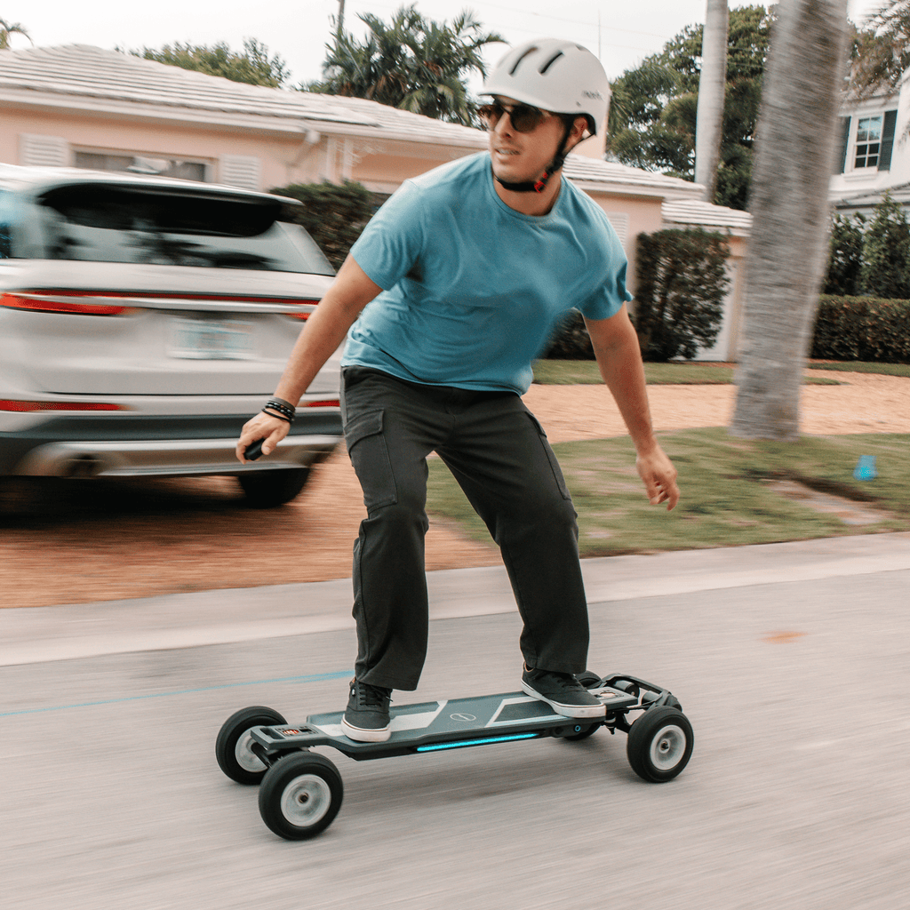 MAXFIND FF Belt Electric Skateboard for Adults, 25 Mile Electric Longboard with Remote, Fast Swap Battery, Black