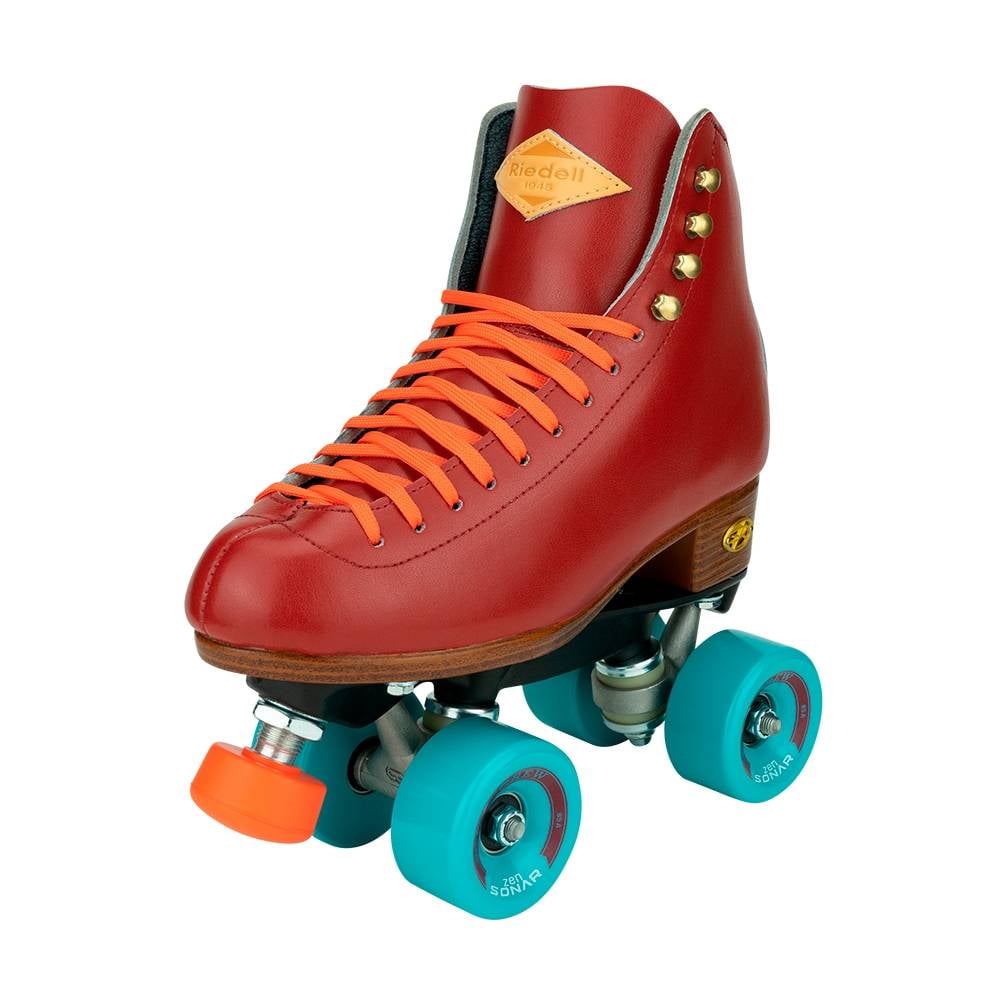 Riedell Quad Outdoor Roller Skates - Crew (Size 4 Medium, Color Crew Crimson)