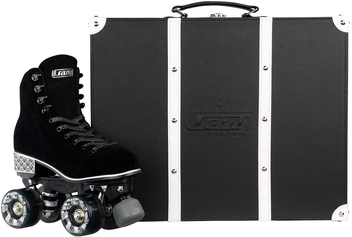 Crazy Skates Evoke Roller Skates for Women - Stylish Suede Quad Skates