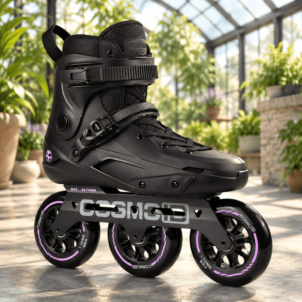 Adult Inline Skates, 3-Wheel High Performance Roller Skates for Men and Women, Size USM13.5-14.5/USL14.5-15.5