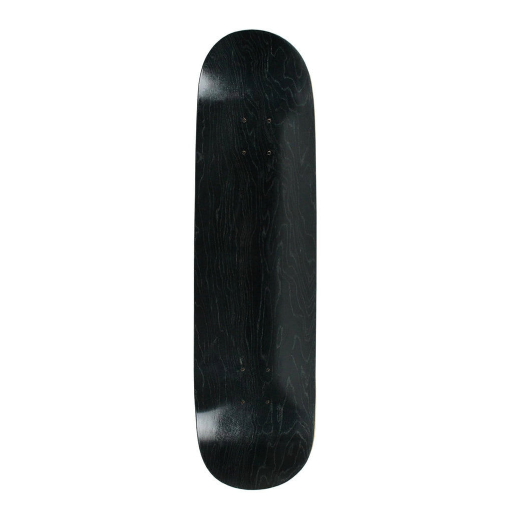 moose complete skateboard stained black 8.5" silver/white assembled