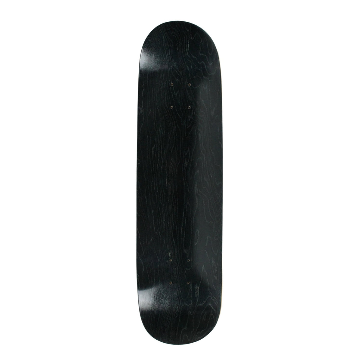 moose complete skateboard stained black 8.5" silver/white assembled