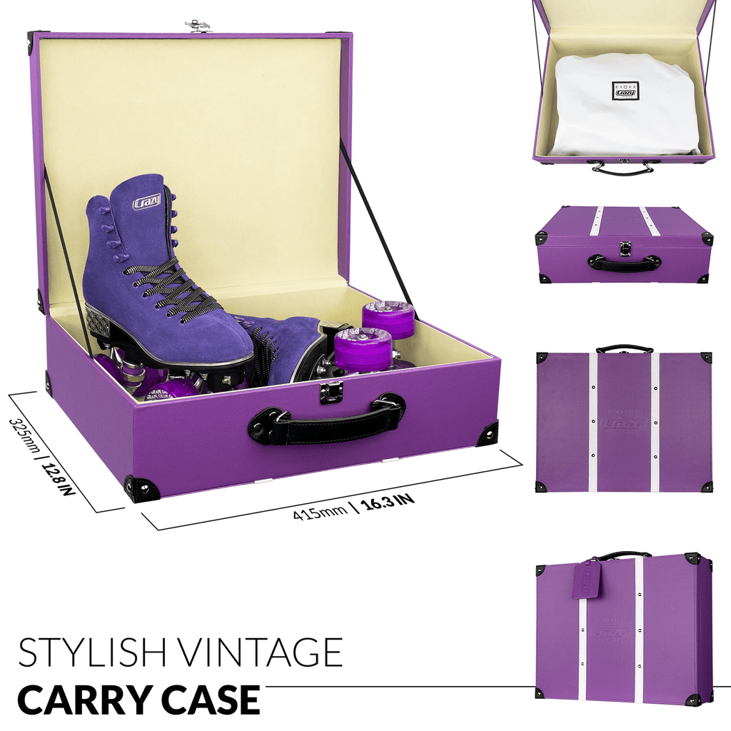 Crazy Skates Evoke Roller Skates for Women - Stylish Suede Quad Skates