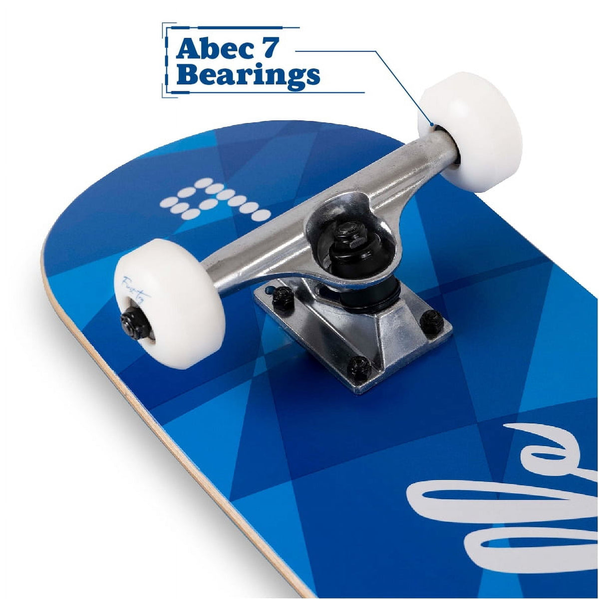 Braille Skateboarding - Multicolor, 31 In. x 7.75 In. Complete Skateboard, with 7-Ply Maple Deck and Abec-7 Bearings