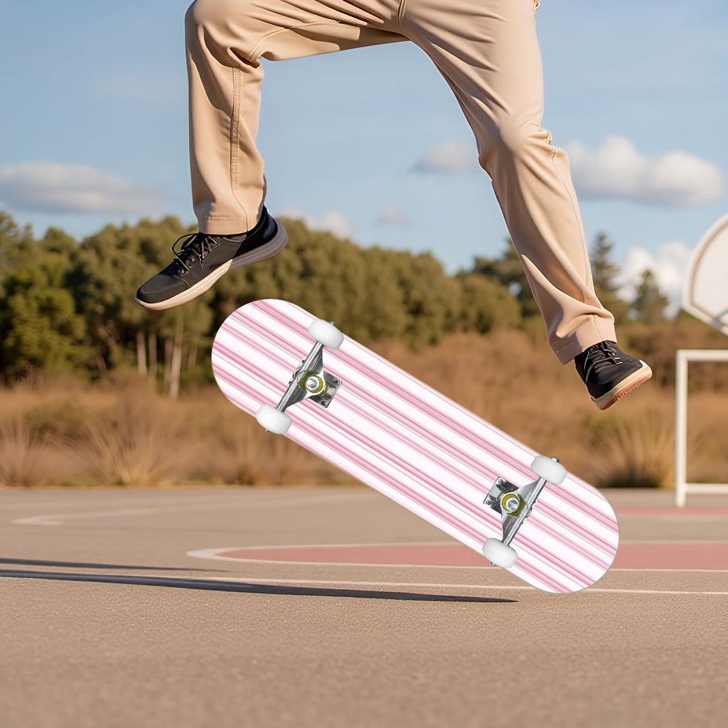 Buffalo Tan Grass Illustrations 31" x 8" Complete Skateboard, 7-Ply Canadian Maple Double Kick Trick Board for Kids and Beginners Adult Gifts