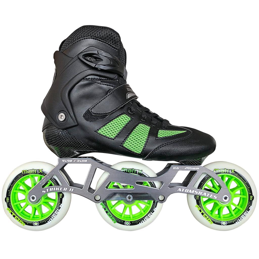 Atom Pro Fitness 3x110 Outdoor Inline Skate Package