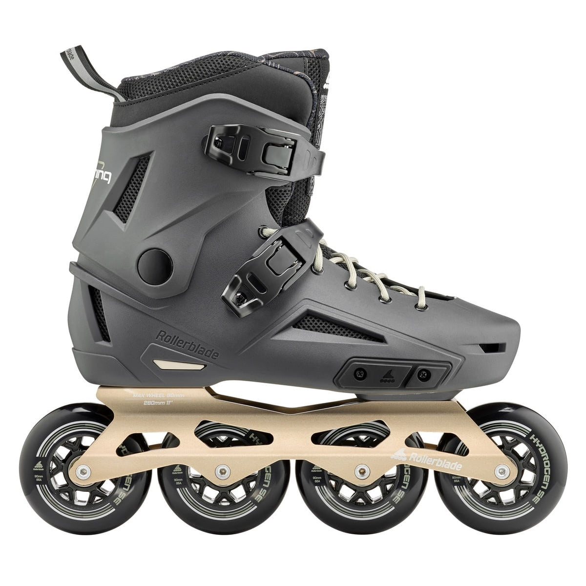 ROLLERBLADE Adult Unisex Lightning 90 Anthracite/Taupe Performance Skates, Size: 12