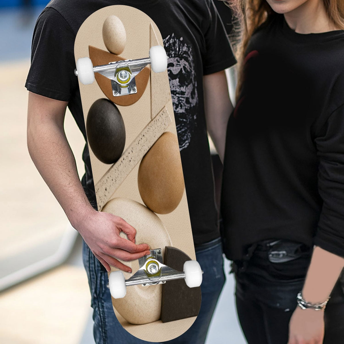 Complete Skateboard Vibrant Swirling Abstract 31 Inch 7-Ply Maple Skateboard with PU Wheels and Aluminum Trucks, Ready-to-Ride Skateboard for Beginners, Teens and Adults
