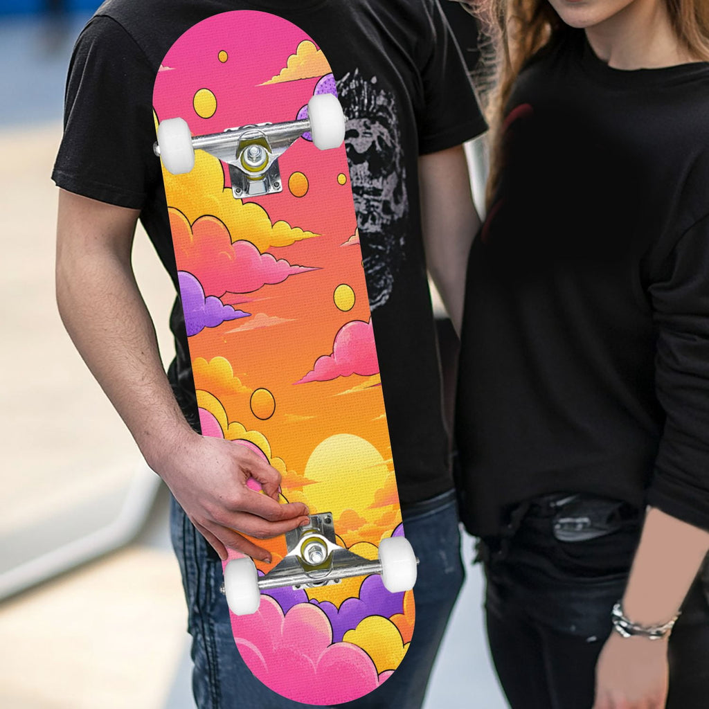 Complete Skateboard Golden Retriever Dog Portrait 31 Inch 7-Ply Maple Skateboard with PU Wheels and Aluminum Trucks, Ready-to-Ride Skateboard for Beginners, Teens and Adults