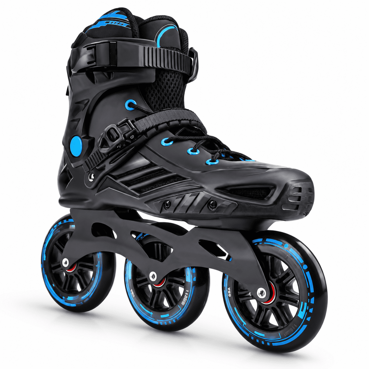 Black Men5.5-6/Women6.5-7/25cm 3-Wheel Inline Skates for Adult Fitness Speed Racing