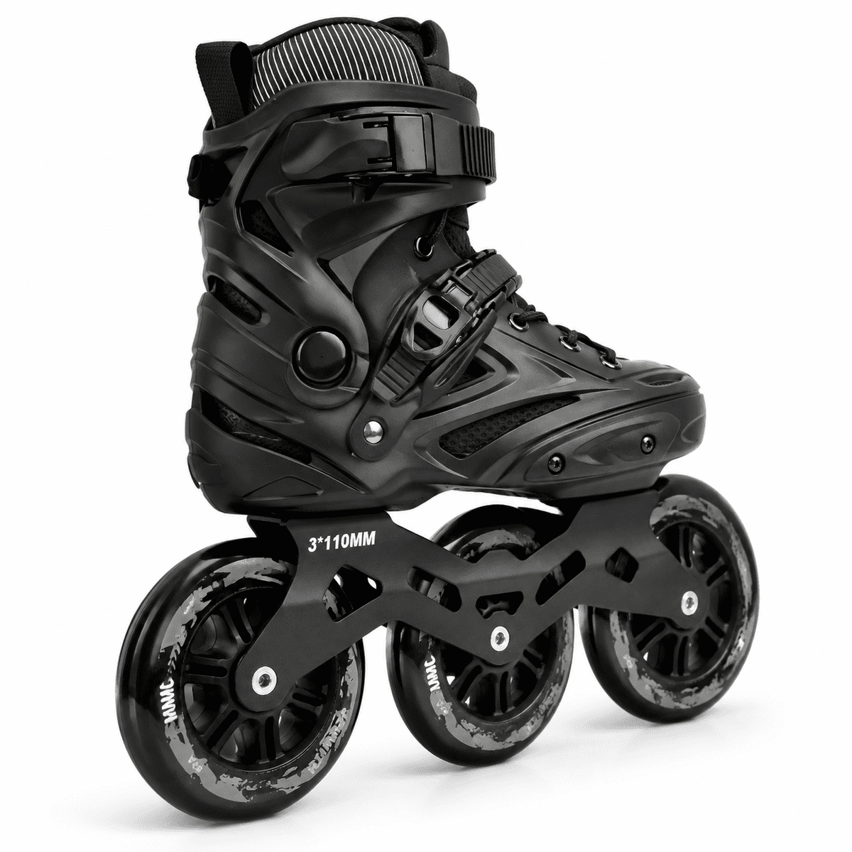 Black Men5.5-6/Women6.5-7/25cm 3-Wheel Inline Skates for Adult Fitness Speed Racing