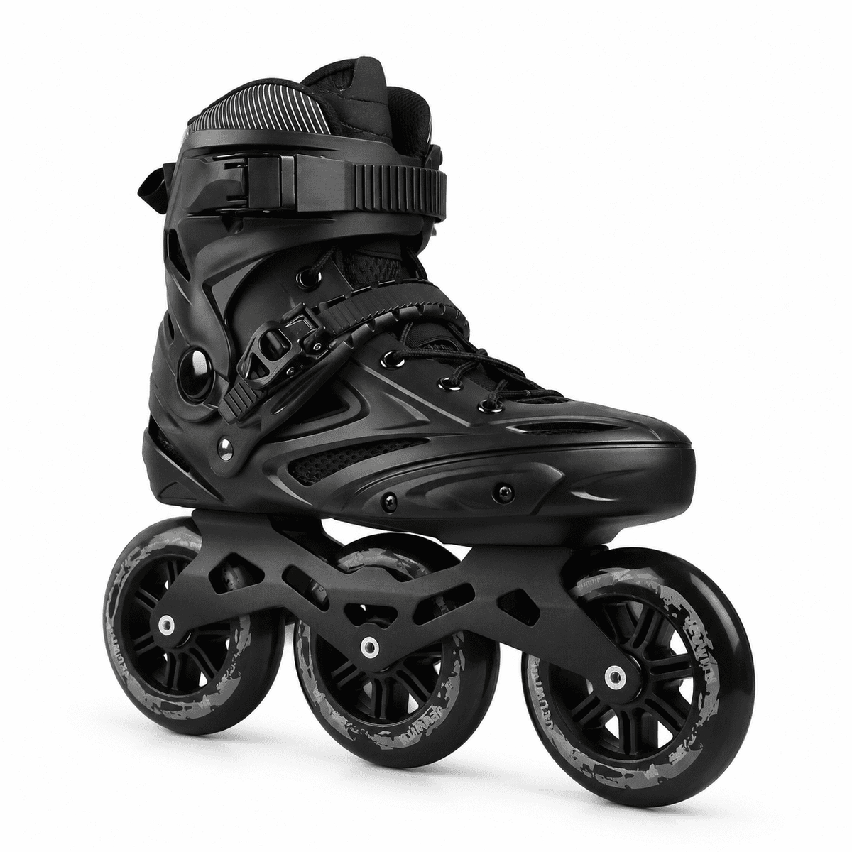 Black Men5.5-6/Women6.5-7/25cm 3-Wheel Inline Skates for Adult Fitness Speed Racing