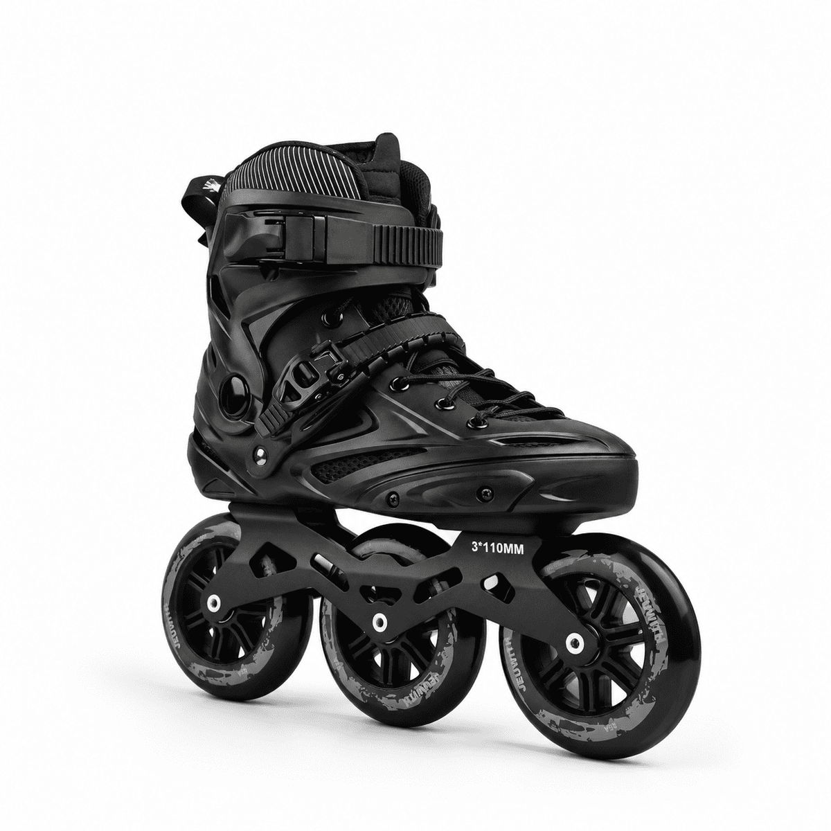 Black Men5.5-6/Women6.5-7/25cm 3-Wheel Inline Skates for Adult Fitness Speed Racing