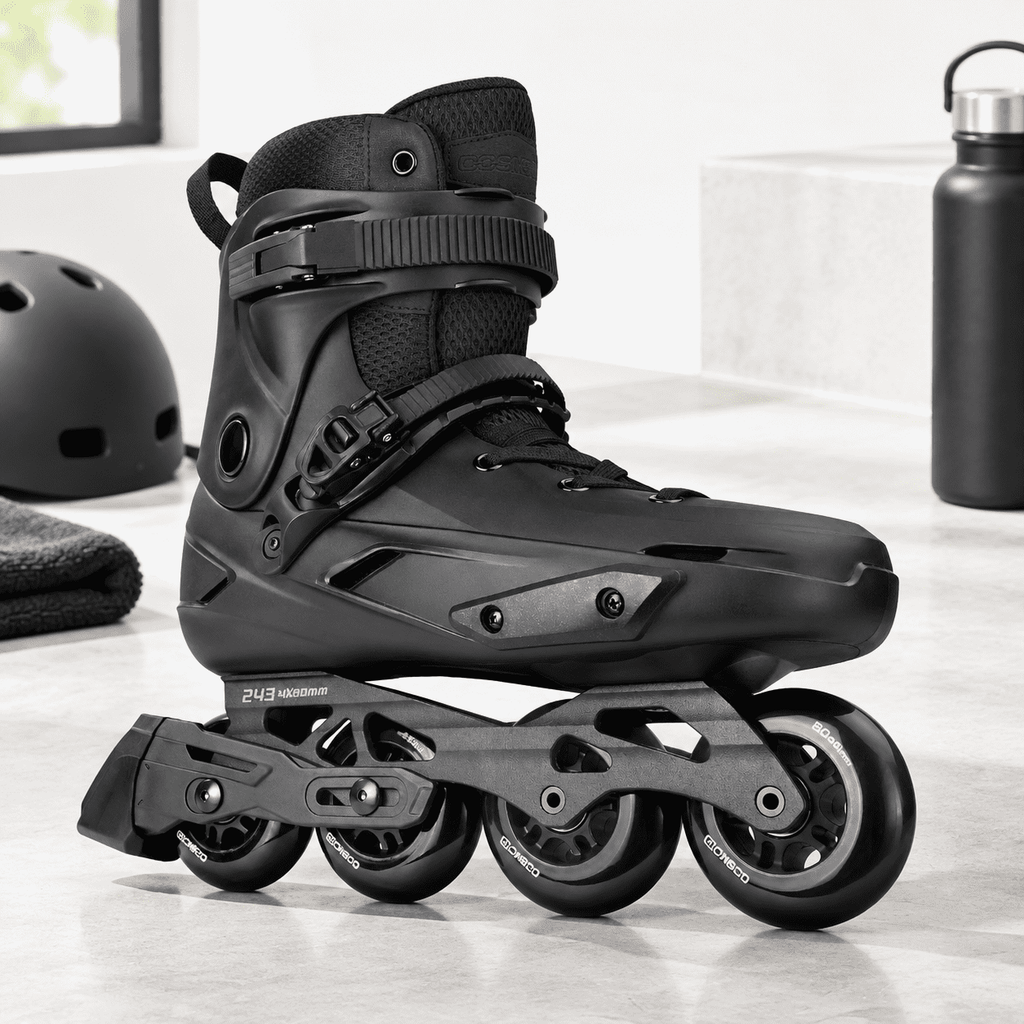 Black USM8-9/USL9-9.5 Professional Inline Skates for Adult Men and Women