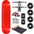 Blank Skateboard Complete 8.25" Red with Silver Trucks and Black Wheels