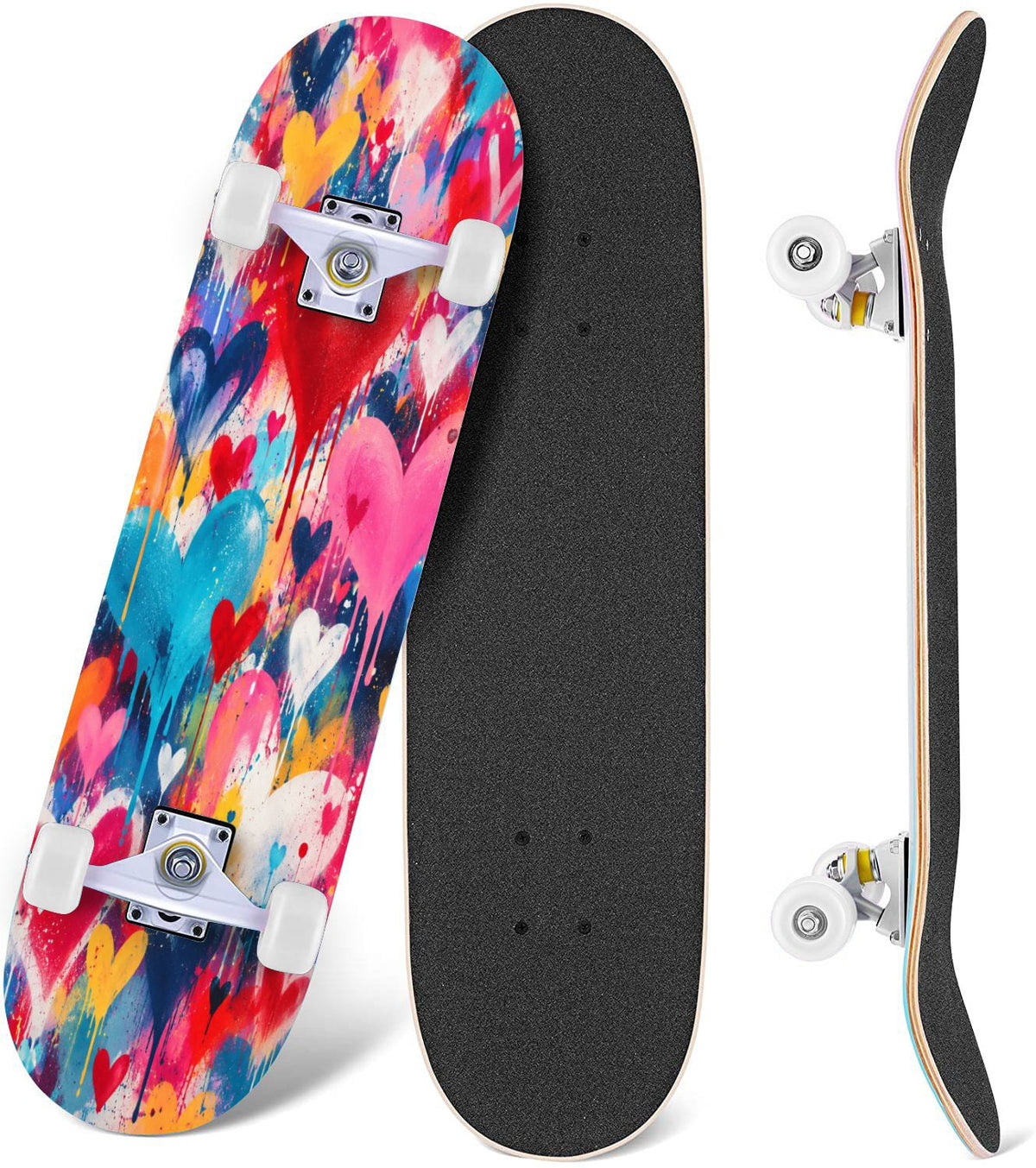 Complete Skateboard Golden Retriever Dog Portrait 31 Inch 7-Ply Maple Skateboard with PU Wheels and Aluminum Trucks, Ready-to-Ride Skateboard for Beginners, Teens and Adults
