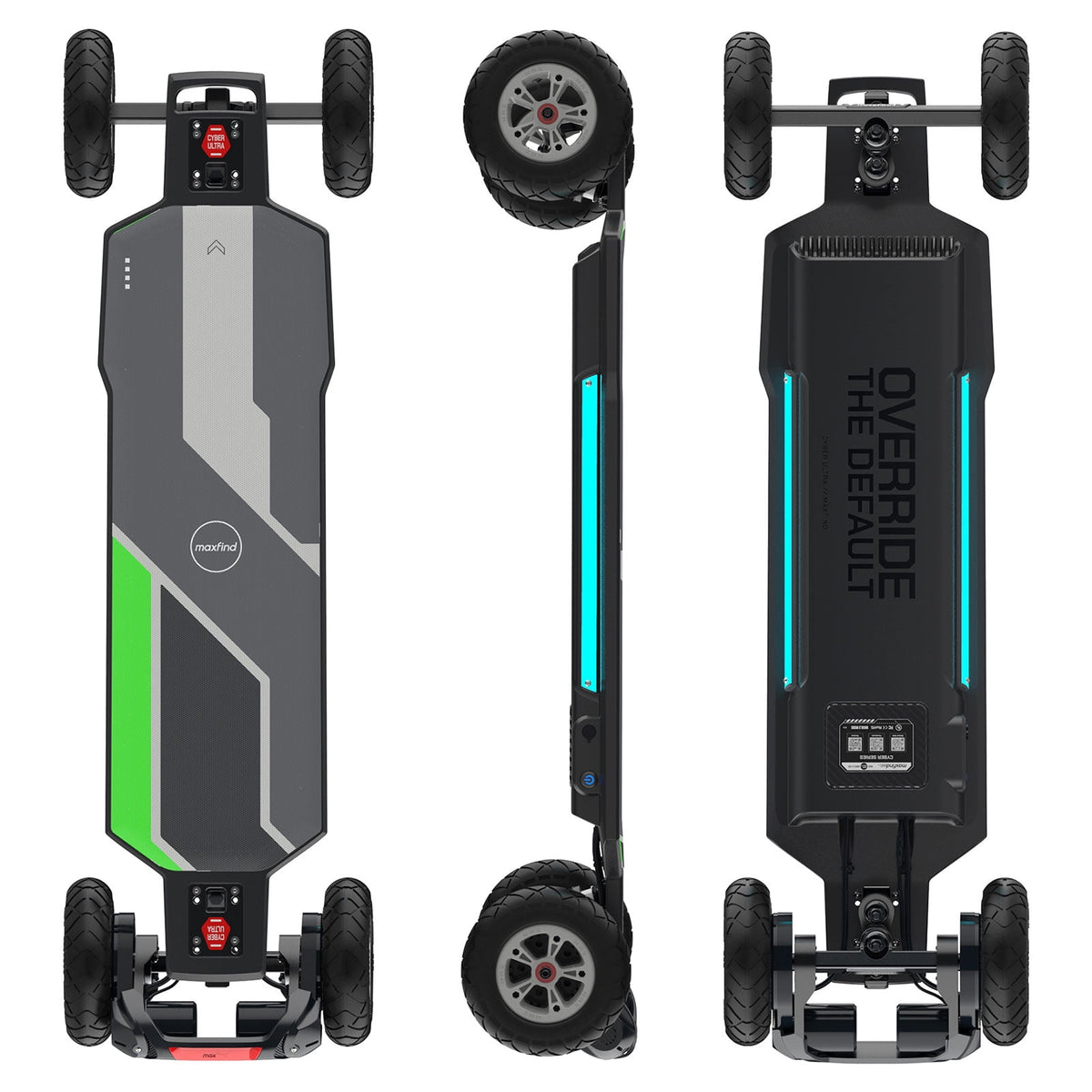 MAXFIND FF Belt Electric Skateboard for Adults, 25 Mile Electric Longboard with Remote, Fast Swap Battery, Black