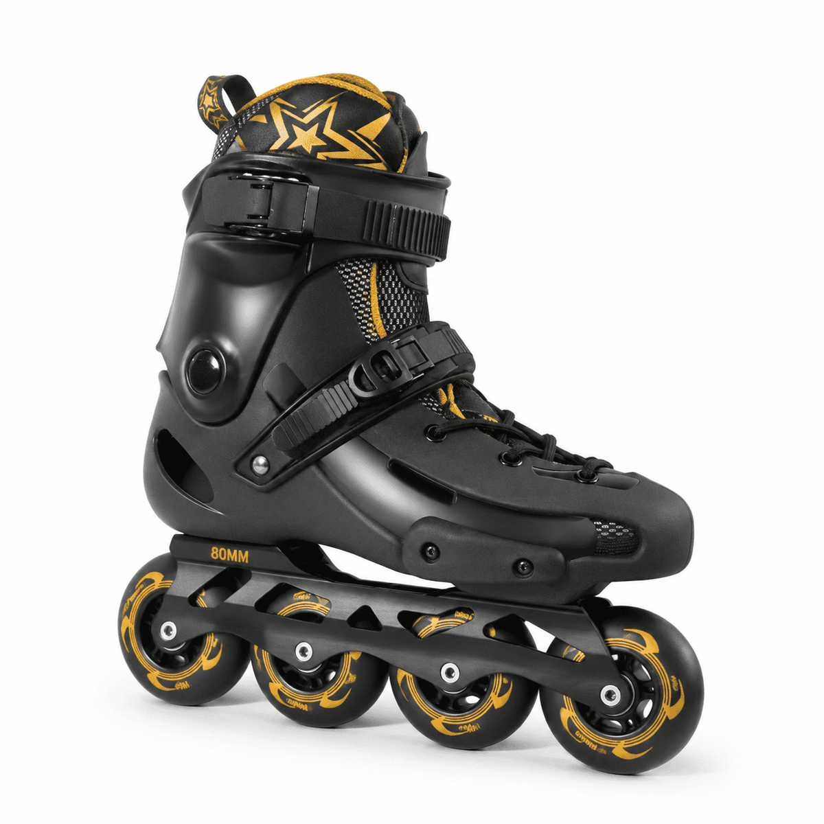 Men's Inline Skates For Urban Freeride Skating - Abec-9 Bearings High-impact Pp Shell Ankle Support All-weather Buckle