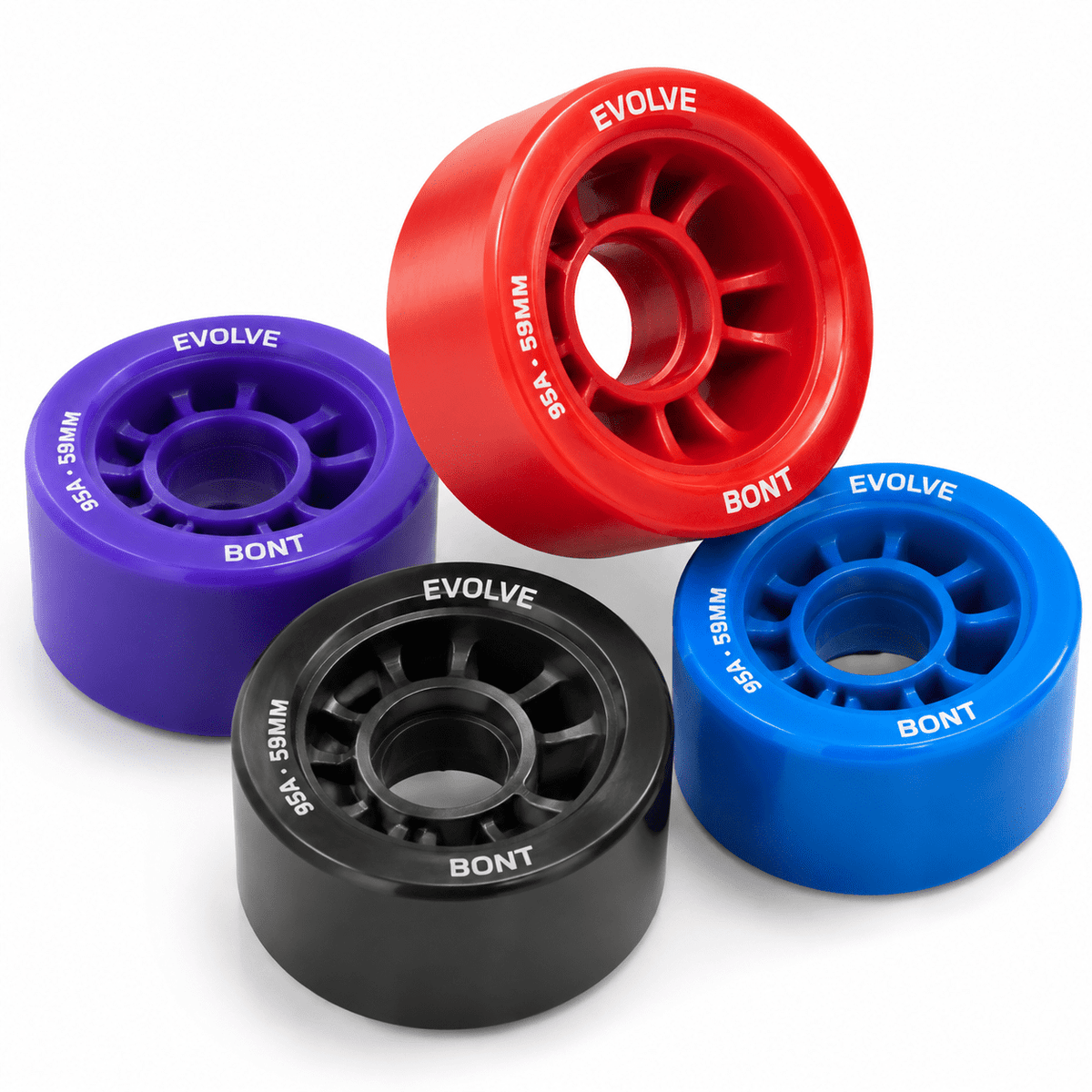 Blue 88A - Pack of 8 Roller & Inline Skate Replacement Wheels