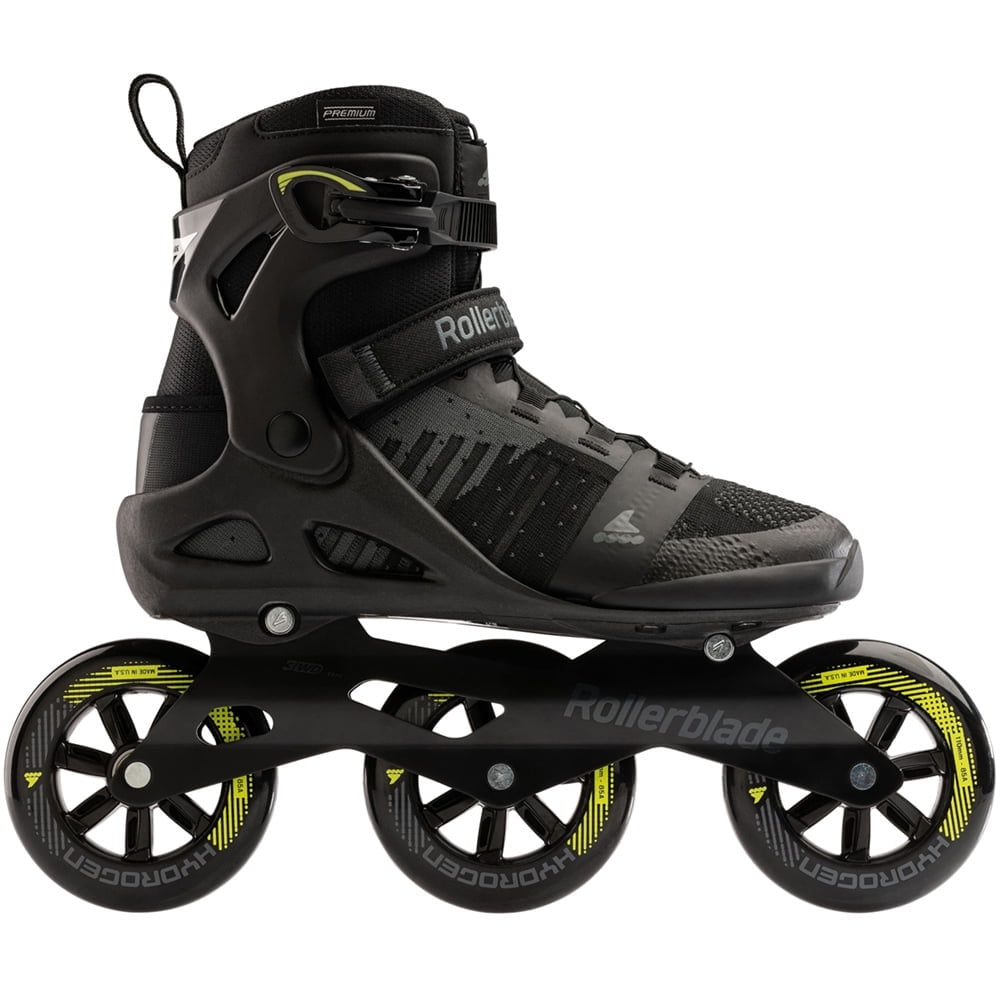 ROLLERBLADE MACROBLADE 110 3WD, Color: Black/Lime, Size: 7.5 (072204001A1-7.5)