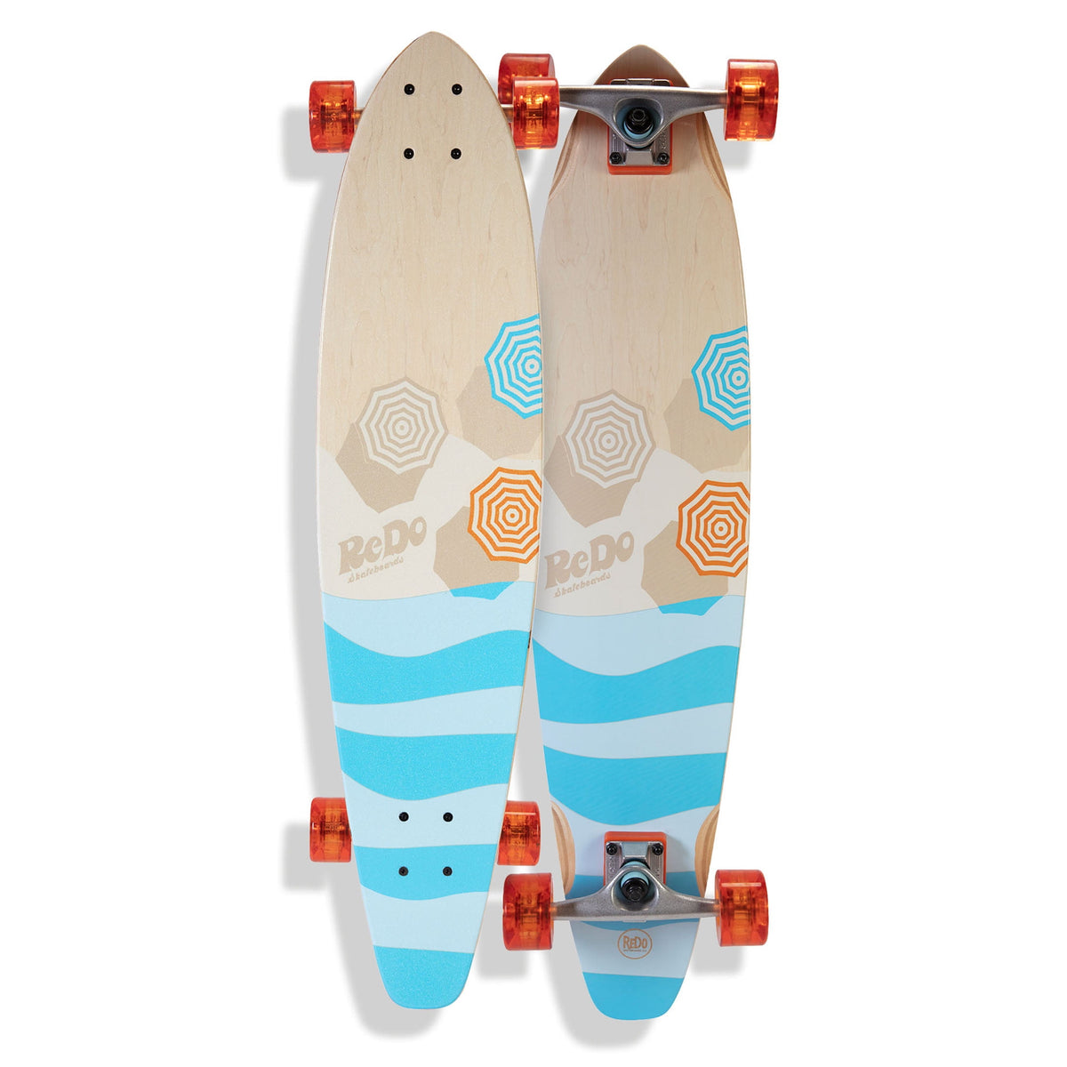 ReDo Skateboard 34.5" San Diego Umbrella Longboard for Boys Girls Kids Adults